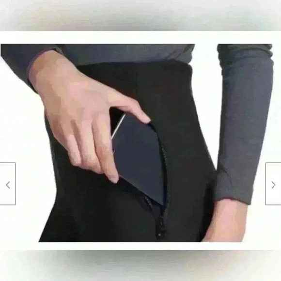 HFX Winter Tech Pants Women’s Small Black High Waisted Fleece Lined Side Zipper - Picture 4 of 16